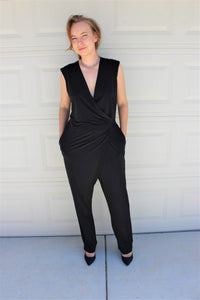 Self-tie Wrap Around Jumpsuit